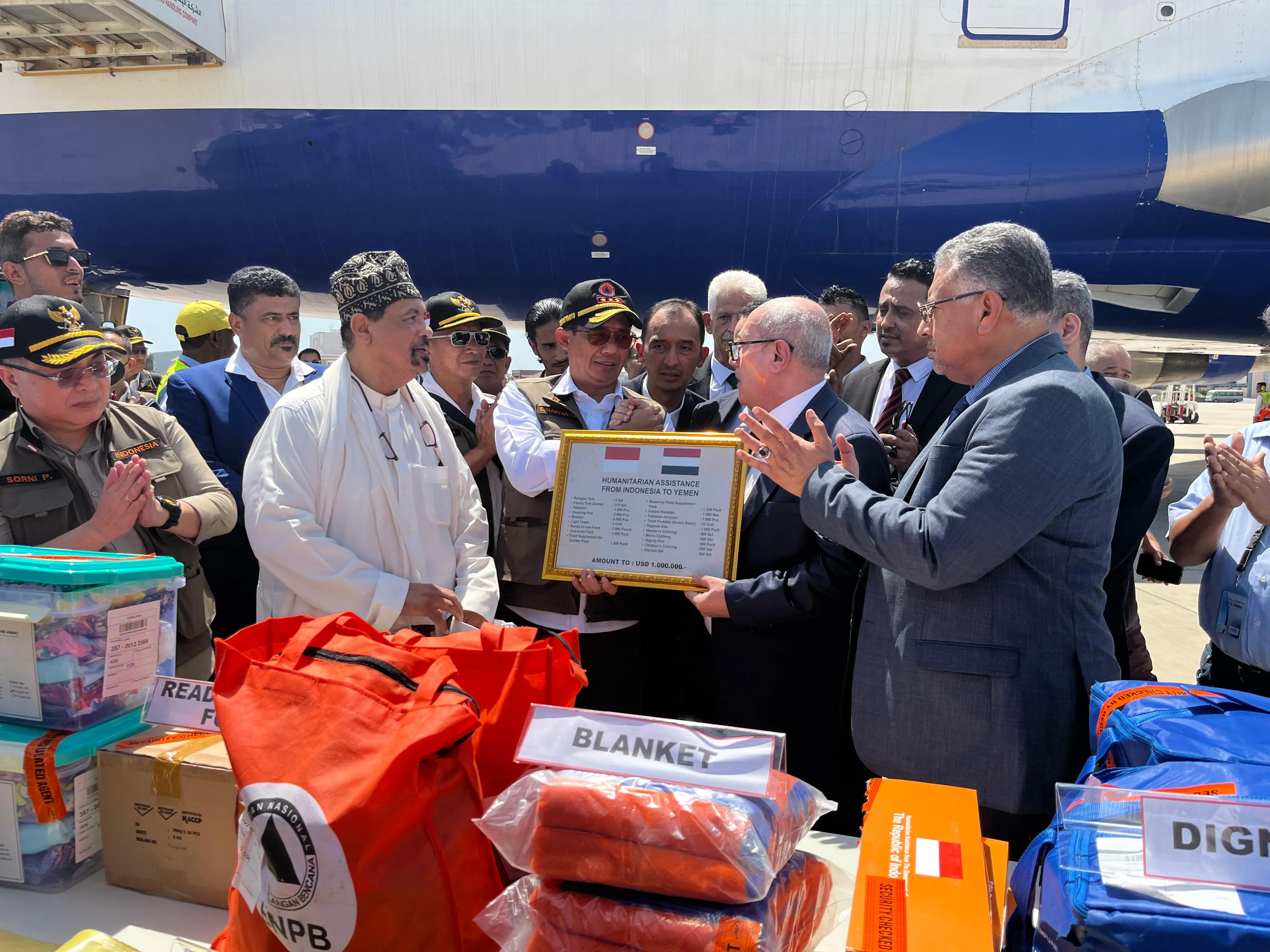 Bantuan Kemanusiaan RI untuk Yaman Tiba di Aden